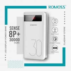 Romoss Sense 8p Plus 30000mah 18w Fast Charge Type-c Pd 3 Outputs & 3 Inputs Power Bank