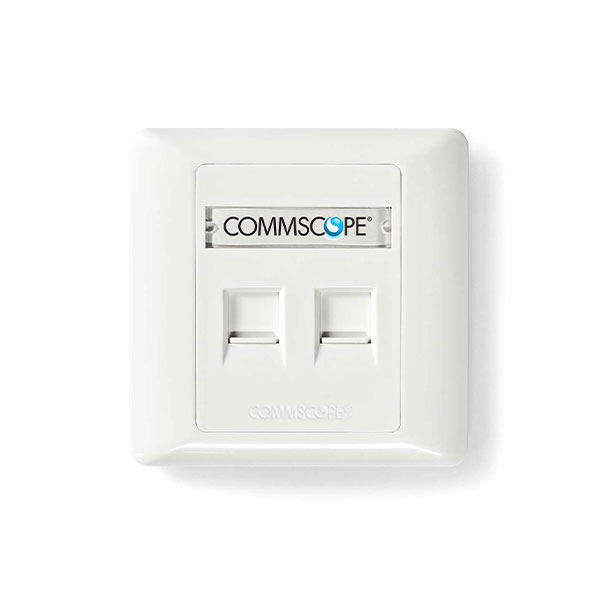 Commscope 2 Port Cat6 Face Plate Netwotking Socket