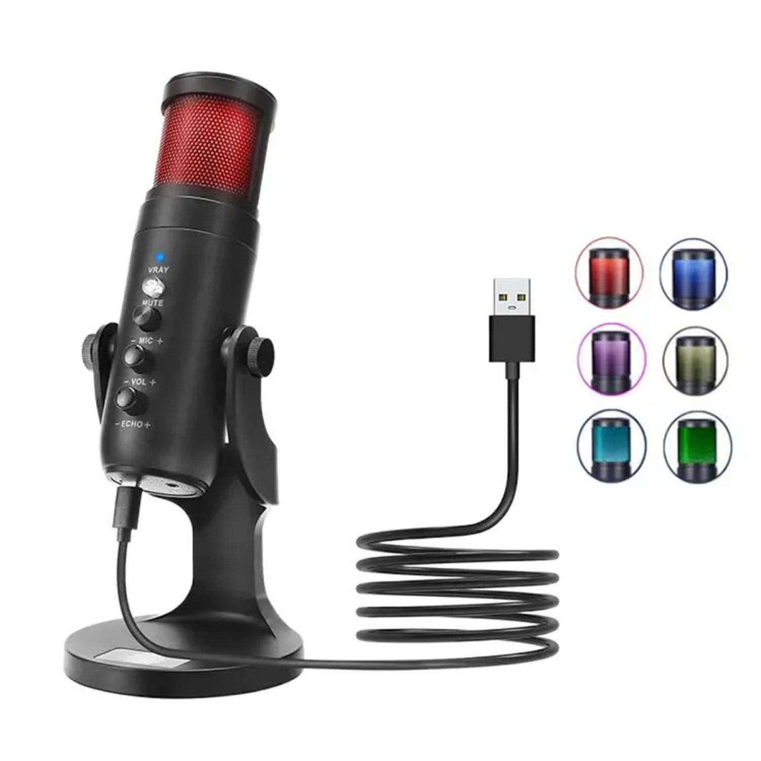 Jmary Mc-pw9 Rgb Usb Recording Microphone