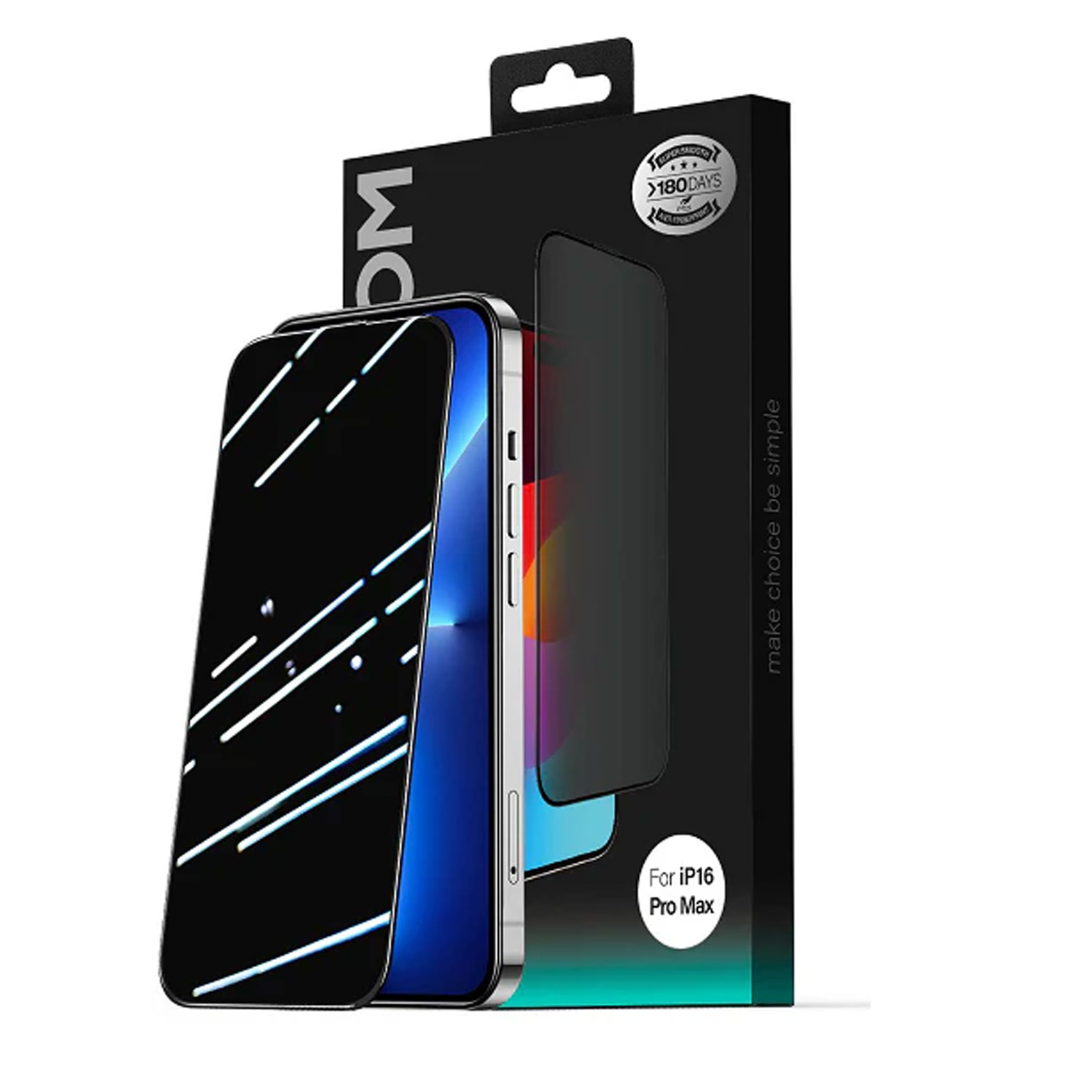 Joyroom Jr-mlg0283 Full Cover Privacy Glass Screen Protector For Ip16 Pro Max
