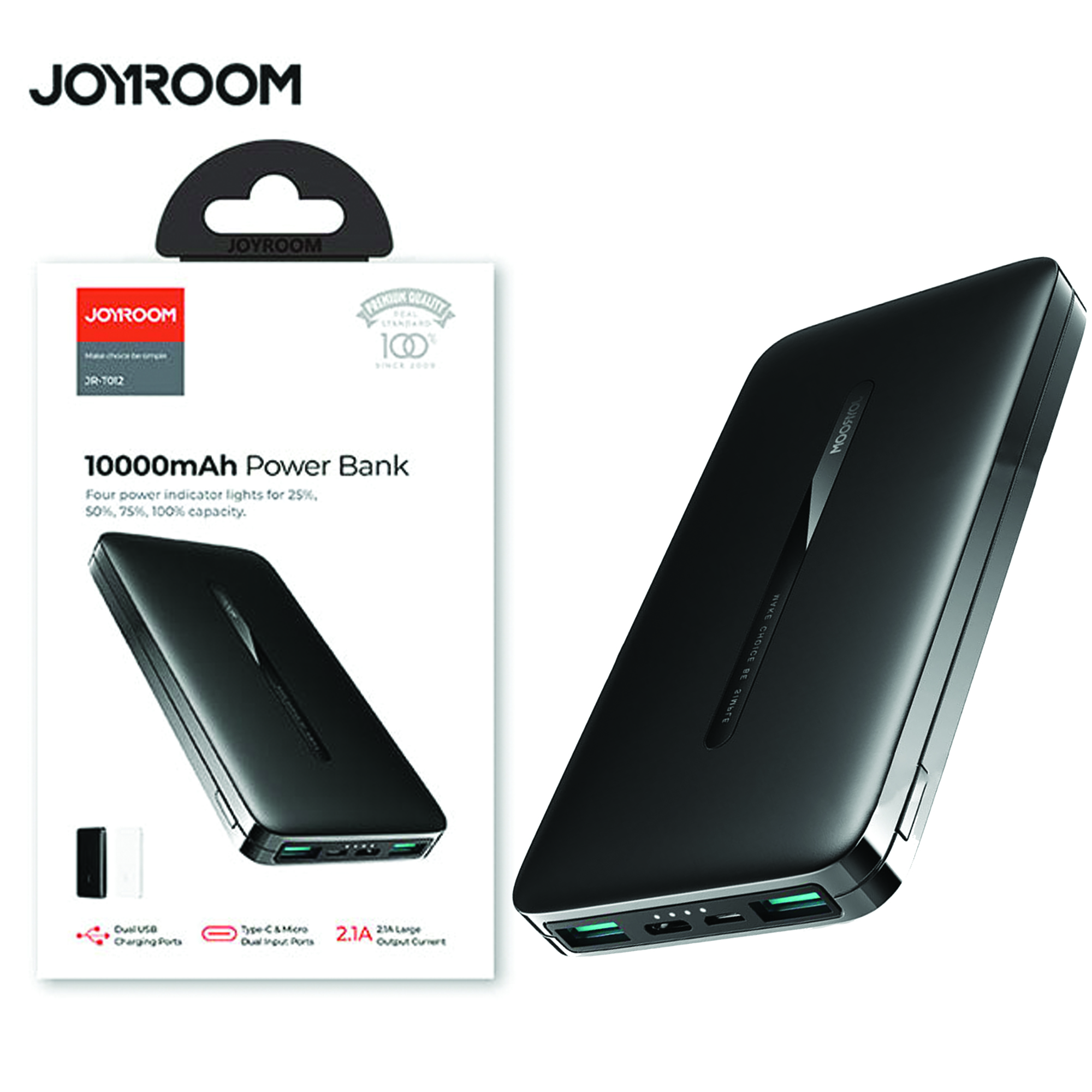 Joyroom Jr-t012 Powre Bank 10000mah Finished Machine Music Hall Top Star Mobile Black