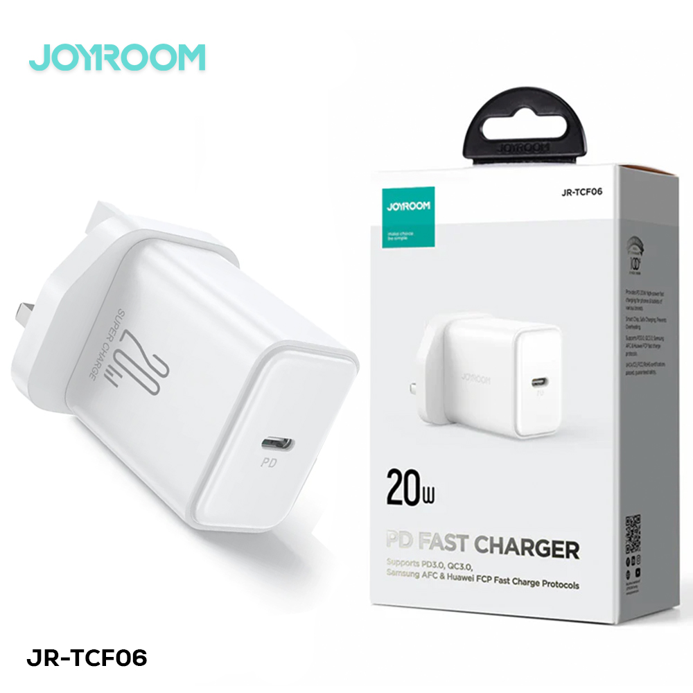 Jr-tcf06 Flash Series Pd 20w Single-port Charger-white (uk)