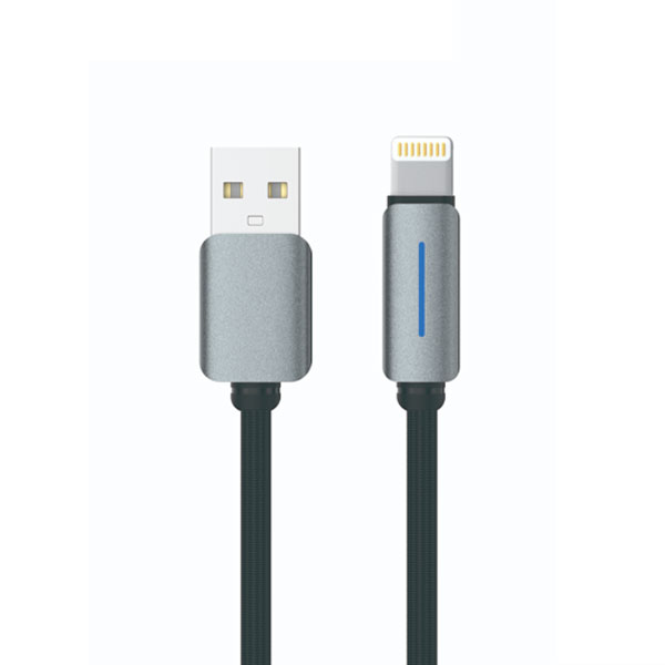 Logilink Usb To Lightning Nylon Fast Charging Data Cable 1m Black