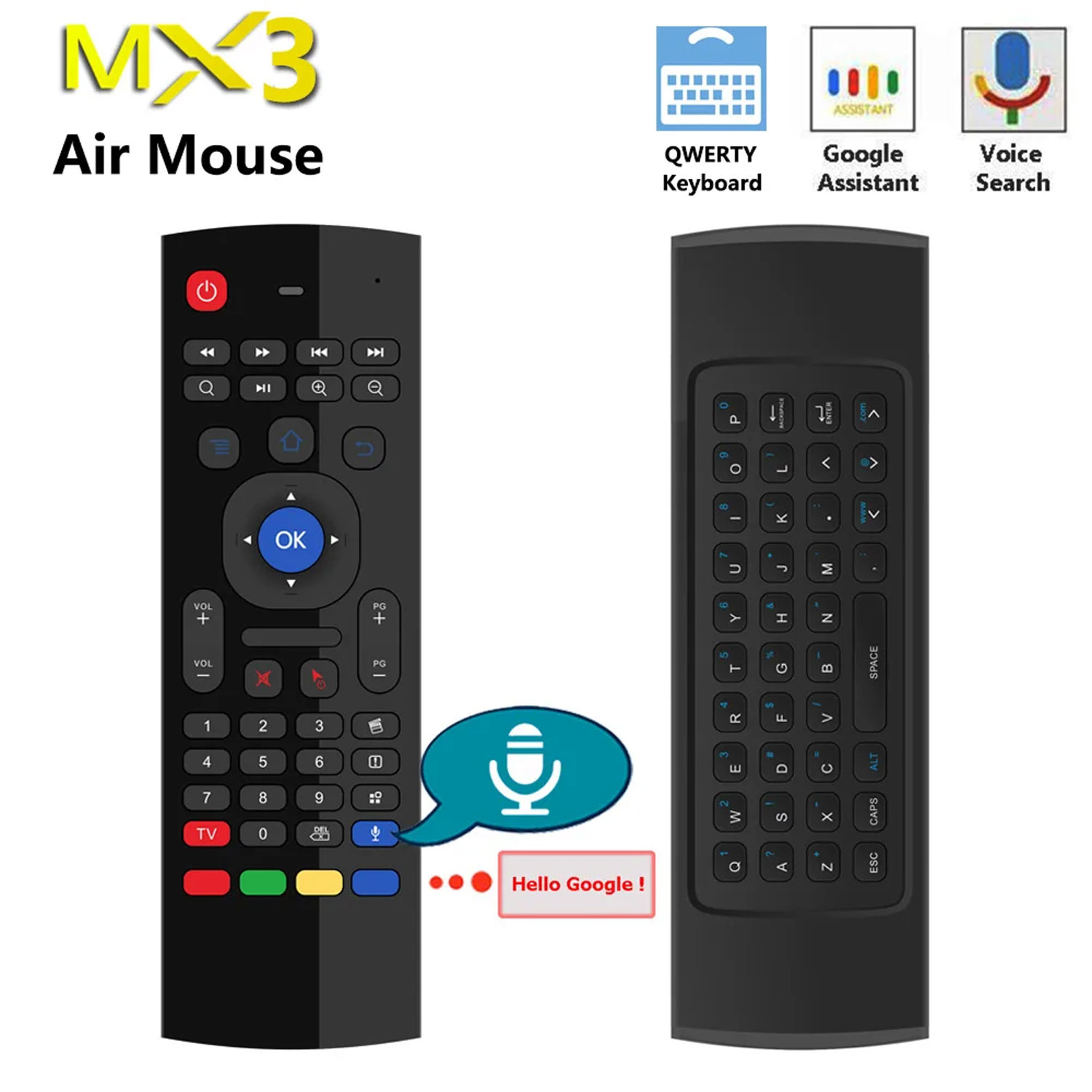 Mx3 Air Mouse Voice Remote Control Multifunctional 2.4g