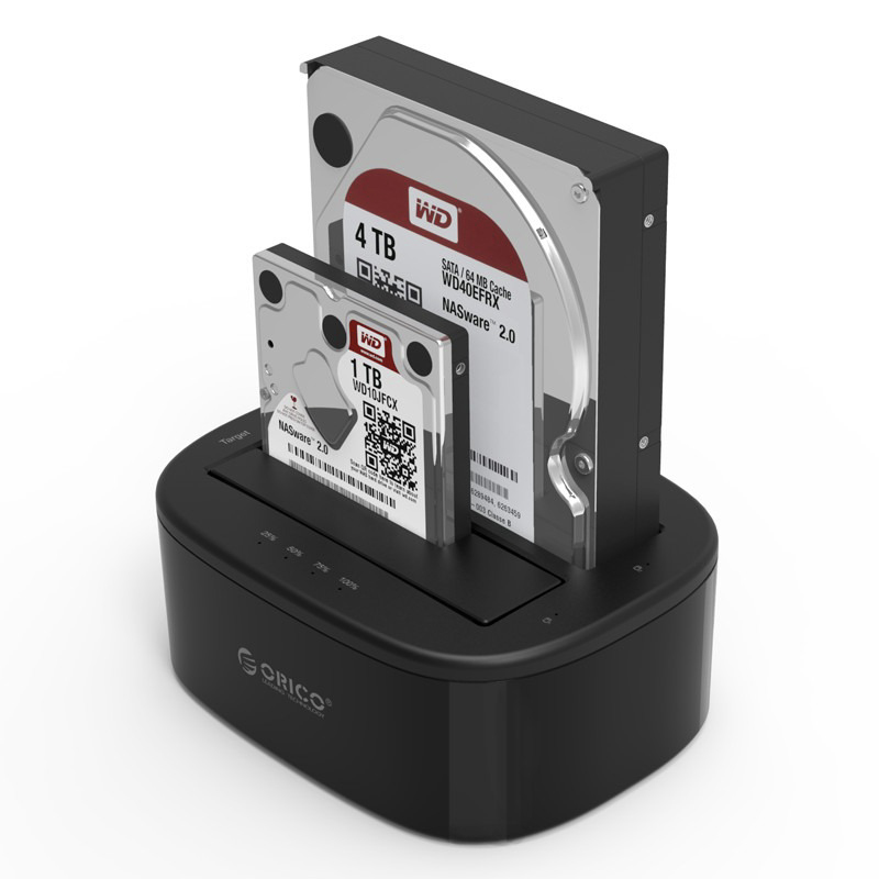 Orico 2.5/3.5 Inch Usb3.0 1 To 1 Clone Dual-bay Hdd And Ssd Hard Drive Dock (6228us3-c)