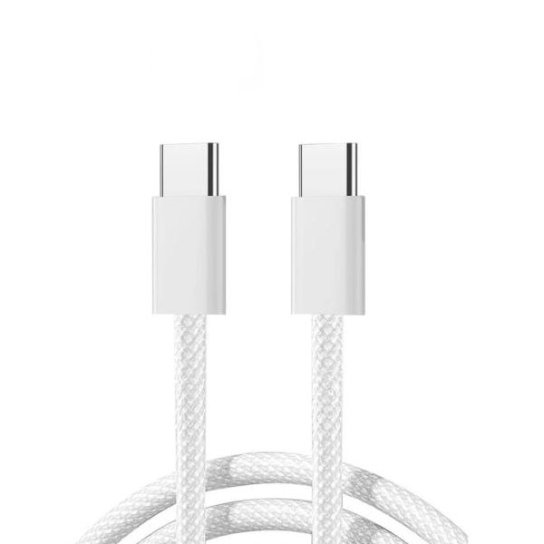 S-a45 Ben Series Braided 60w Fast Charging Data Cable (type-c To Type-c) 1m-white