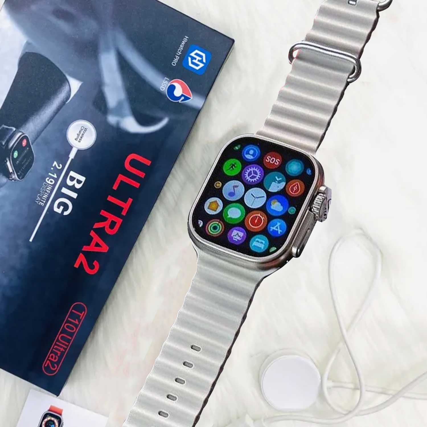 T10 Ultra 2 Smart Watches 2.09 Inch 49mm Straps Bt Call Message For Men Women With Hiwatchpro App (grey)
