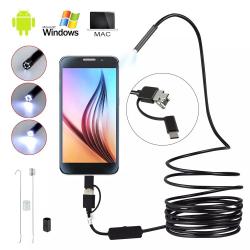 3-in-1 Type-c/mirco/usb Converter Endoscope Camera Flexible Ip67 Waterproof Camera For Android Pc Notebook 6leds Adjustable