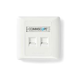 Commscope 2 Port Cat6 Face Plate Netwotking Socket