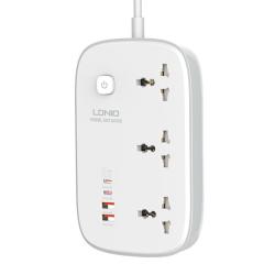 Ldnio Sc3416 65w Gan Fast Charging 3250w Power Extension 3 Sockets 2 Usb-c + 2 Usb-a