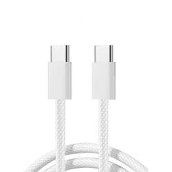 S-a45 Ben Series Braided 60w Fast Charging Data Cable (type-c To Type-c) 1m-white