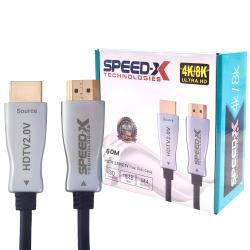 Speed-x 60m Fiber Hdmi Cable 2.0/2.1 Aoc(active Optical Cable) 30awg Copper Support 4k 8k Uhd