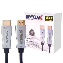 Speed-x 80m Fiber Hdmi Cable 2.0/2.1 Aoc(active Optical Cable) 30awg Copper Support 4k 8k Uhd
