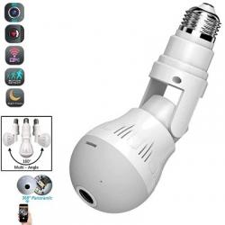 Wifi Flexible Light Bulb Camera 1080p Hd Wireless 360 Degree Panoramic Infrared Night Vision
