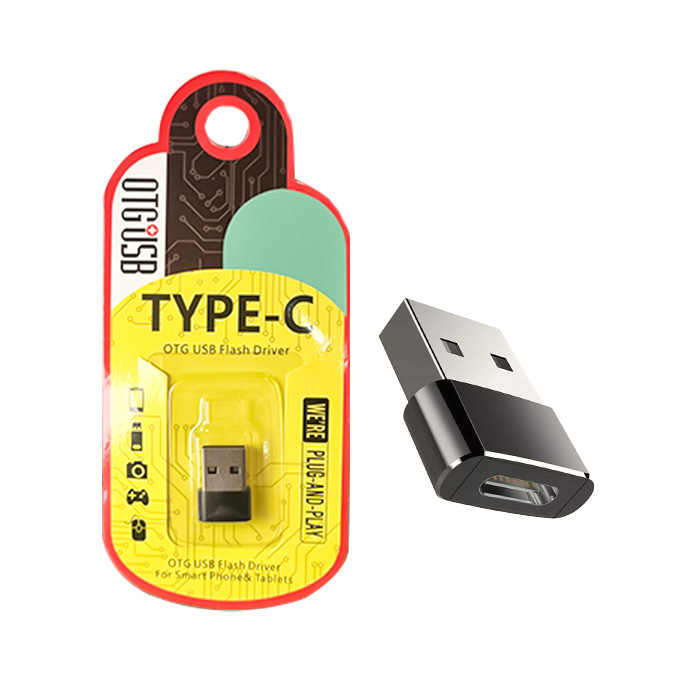 Type-c Female To Usb Male Adapter Black