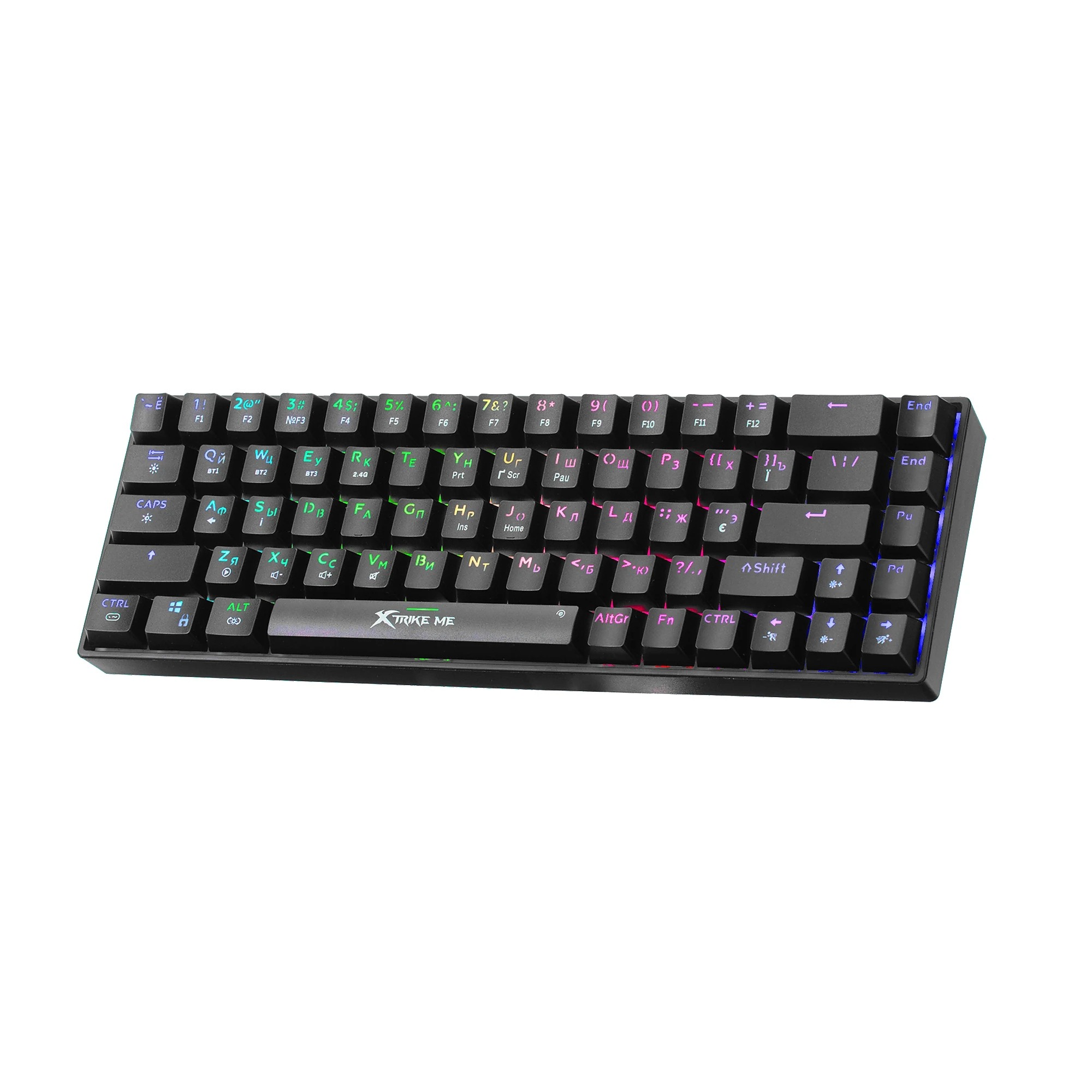 Xtrike Me Gk-995w 68 Keys Wireless 2.4g Bt5.2 Tri Mode Gaming Mechanical Keyboard Black